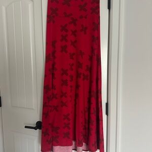 LuLaRoe Red and Black Skirt